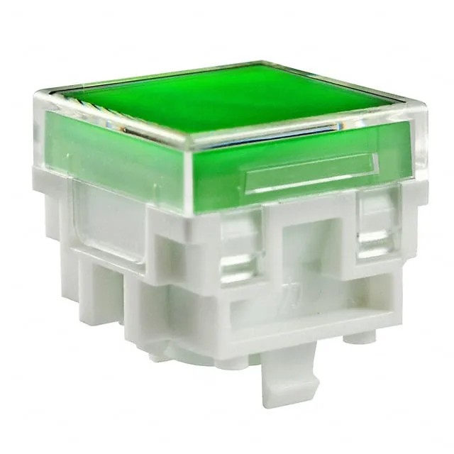 AT4176JF (CAP PUSHBUTTON SQUARE CLEAR/GRN)