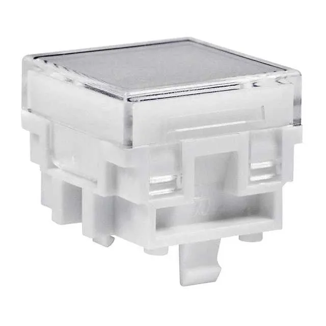 AT477JB (CAP PUSHBUTTON SQUARE CLEAR/WHT)