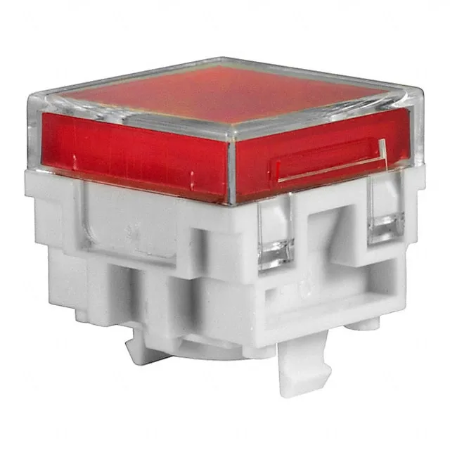 AT478JC (CAP PUSHBUTTON SQUARE CLEAR/RED)