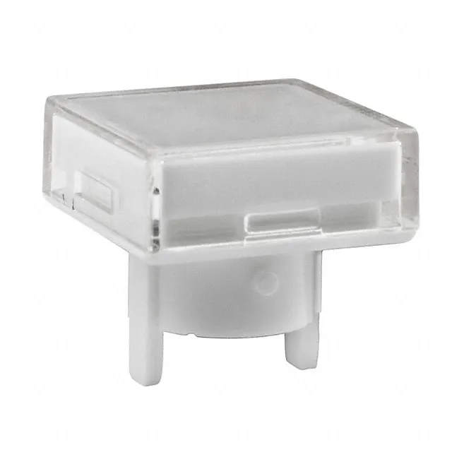 AT489JB (CAP PUSHBUTTON SQUARE CLEAR/WHT)