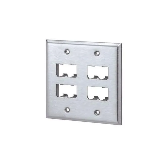 CFP8S-2GY (FACEPLATE, 8 PORT, DOUBLE GANG,)