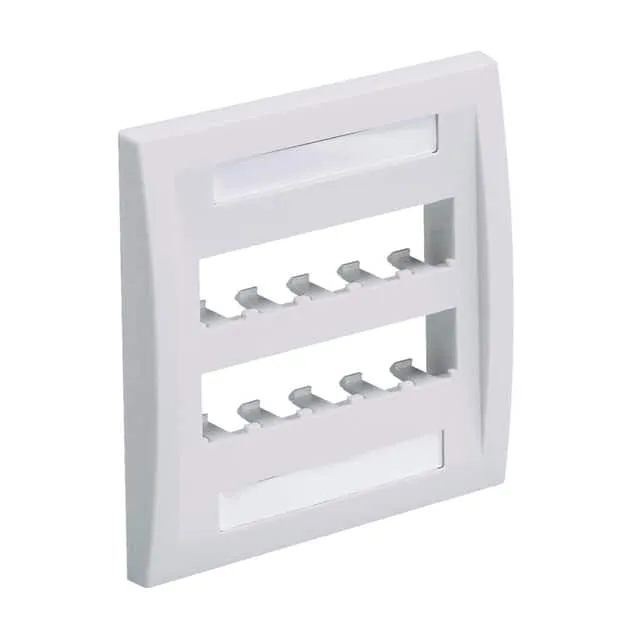 CFPE10IG-2GY (FACEPLATE, 10 PORT, DOUBLE GANG,)