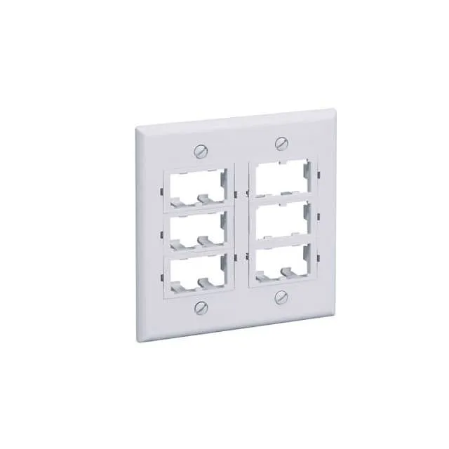 CFPF12EI-2G (FACEPLATE, 12 PORT, DOUBLE GANG,)