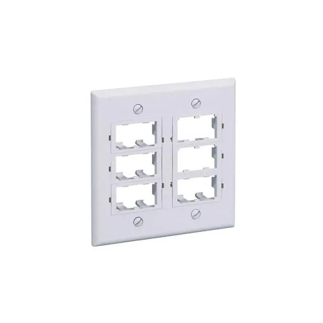 CFPF12WH-2G (FACEPLATE, 12 PORT, DOUBLE GANG,)