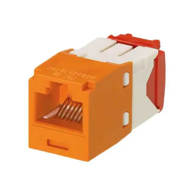 CJ5E88TGOR-24 (MINI-COM MODULE, CAT 5E, UTP, 8)