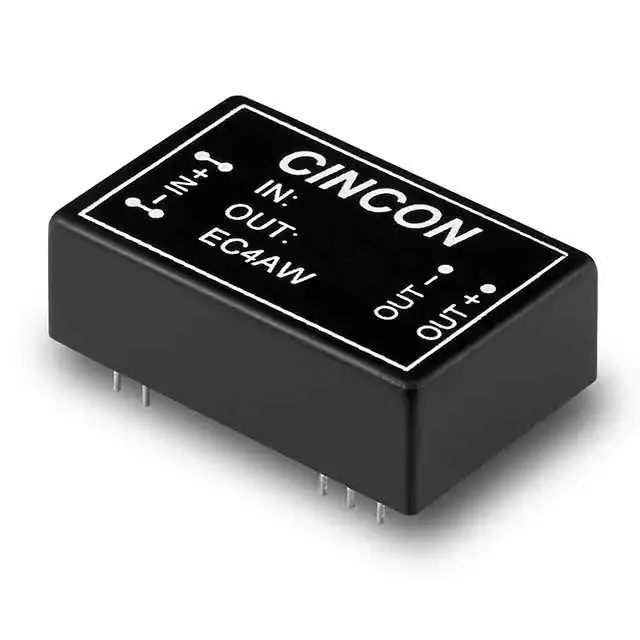EC4AW03 (Isolated DC/DC Converters DC-DC Converter, 5 to 6 Watt, 4:1 Input Range, 9-36VDC Input, 15VDC Output, DIP 1.25x0.80x0.40, Non-Conductive Black PlasticСрок поставки 2-3 недели)