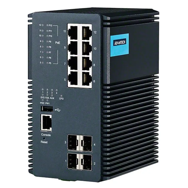 EKI-9312-P0ID42E (ETH SW 8PORT GBE POE 4 GBE SFP)