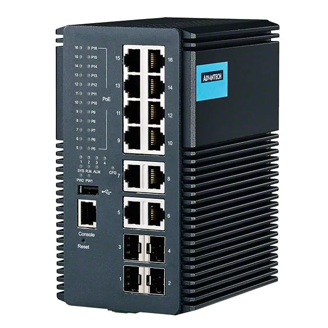EKI-9316-P0ID42E (ETH SW 12PORT GBE POE 4 GBE SFP)