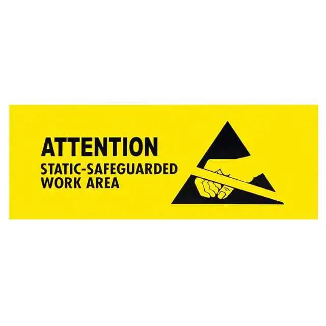 ESDSIGN4X10 (SIGN ESD/STATIC 10X4" BLK/YLLW")