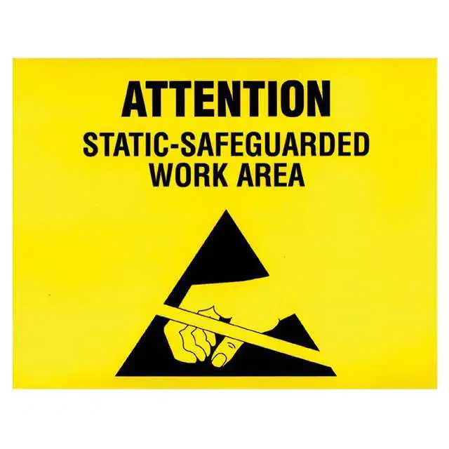 ESDSIGN8.5X11 (SIGN ESD/STATIC 11X8.5" BLK/YLL")