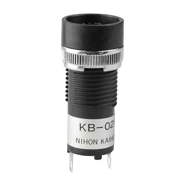 KB02KW01 (SWITCH IND PB RND BLACK HSNG SLD)