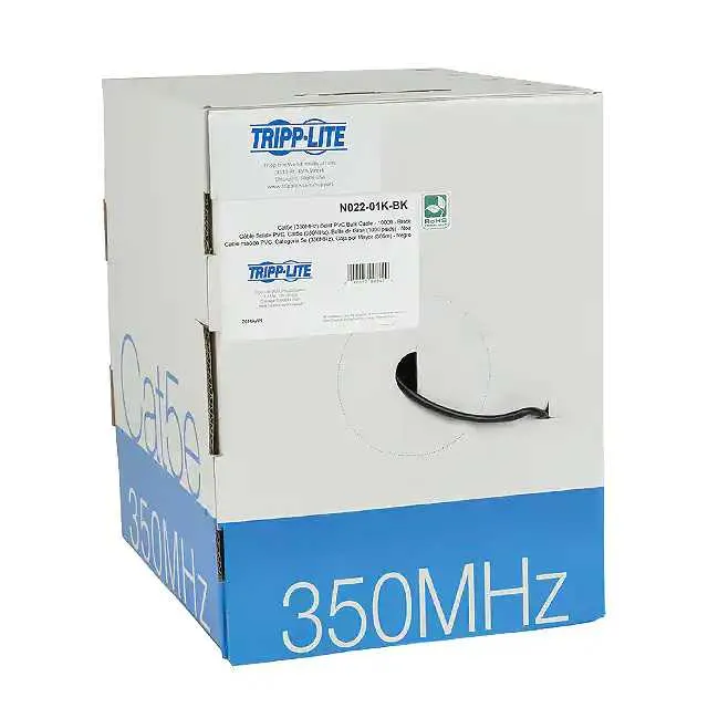 N022-01K-BK (CABLE CAT5E 4PR 24AWG BLK 1000')