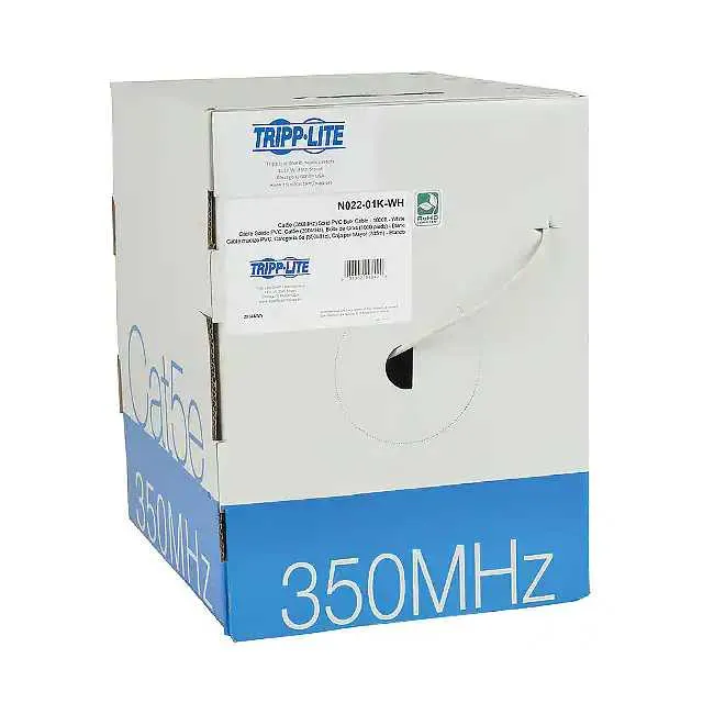 N022-01K-WH (CABLE CAT5E 4PR 24AWG WHT 1000')