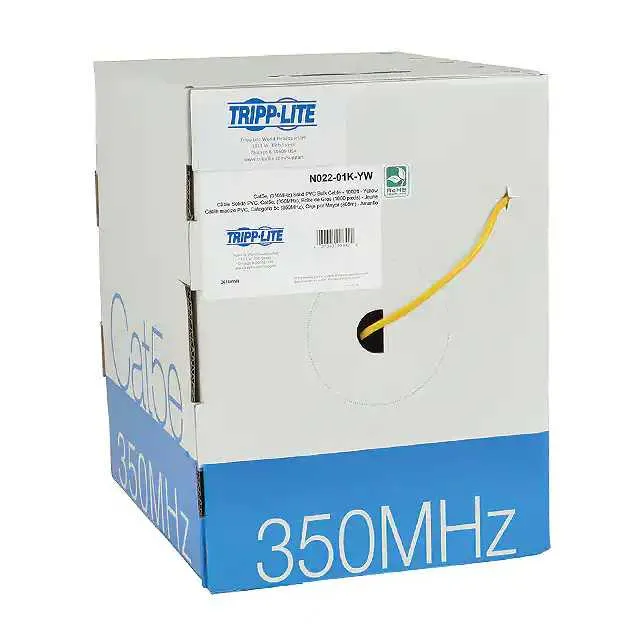 N022-01K-YW (CABLE CAT5E 4PR 24AWG YLW 1000')