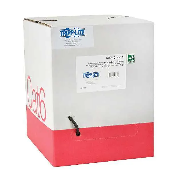 N224-01K-BK (CABLE CAT6 4PR 24AWG BLK 1000')