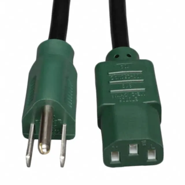 P006-004-GN (POWER CORD GREEN CONNECTORS 4')
