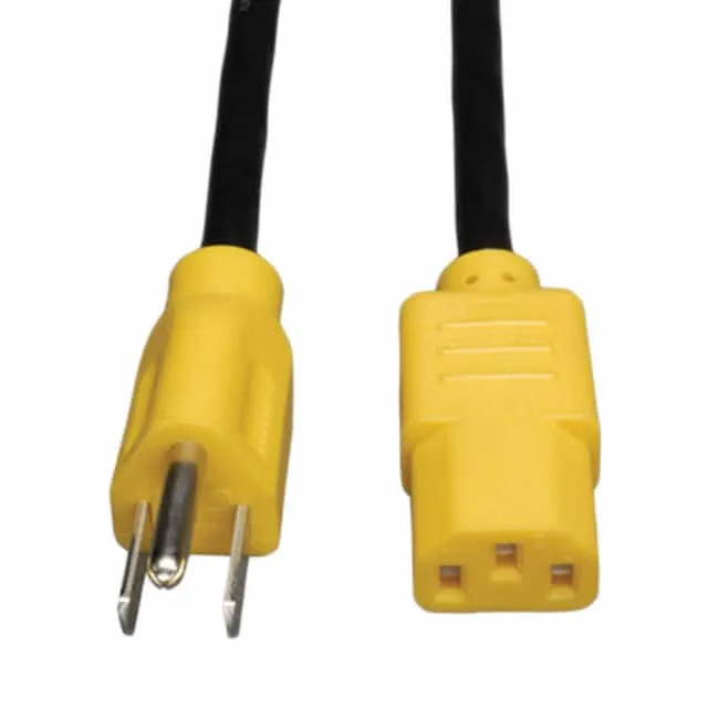 P006-004-YW (POWER CORD YELLOW CONNECTORS 4')