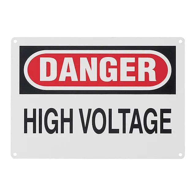 PAS1824D72 (SIGN ELECTRL WARN 24X18" BLK/RD")