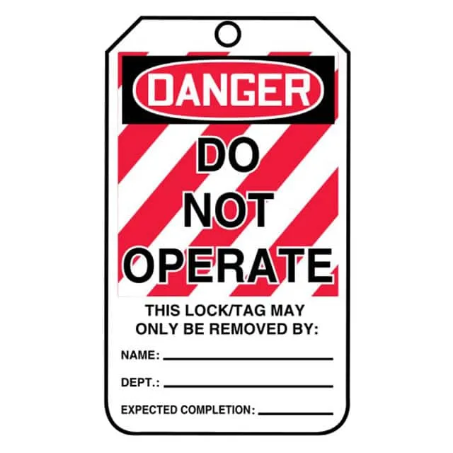PCTL-1051-Q (SFTYTAG,LO DGR DO NT OPERATE)