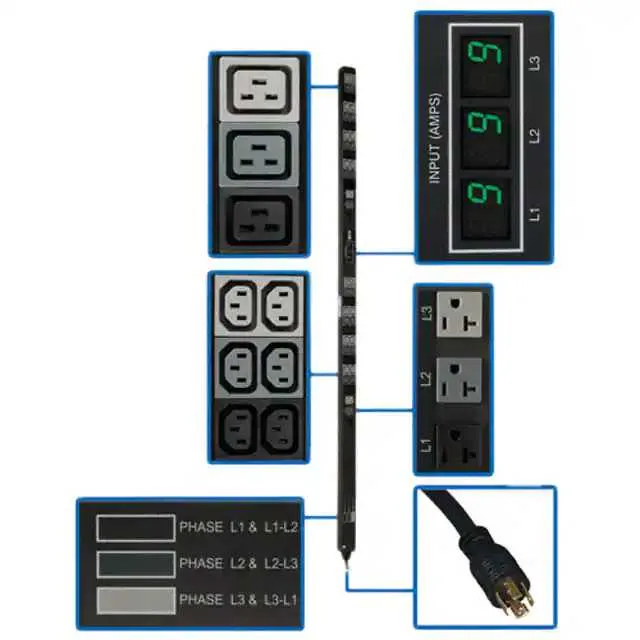 PDU3MV6L2120 (PDU 3-PHASE METERED 208/120V)