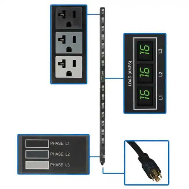 PDU3MV6L2120LV (PDU 3-PHASE METERED 120V 5.7 KW)