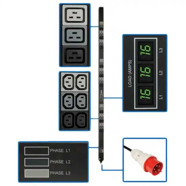 PDU3XMV6G20 (PDU 3-PHASE METER 240V/230V/220V)