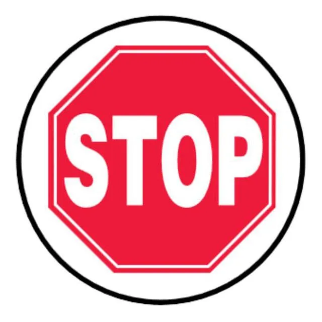 PFM0020 (SIGN 17DIA WHITE/RED")