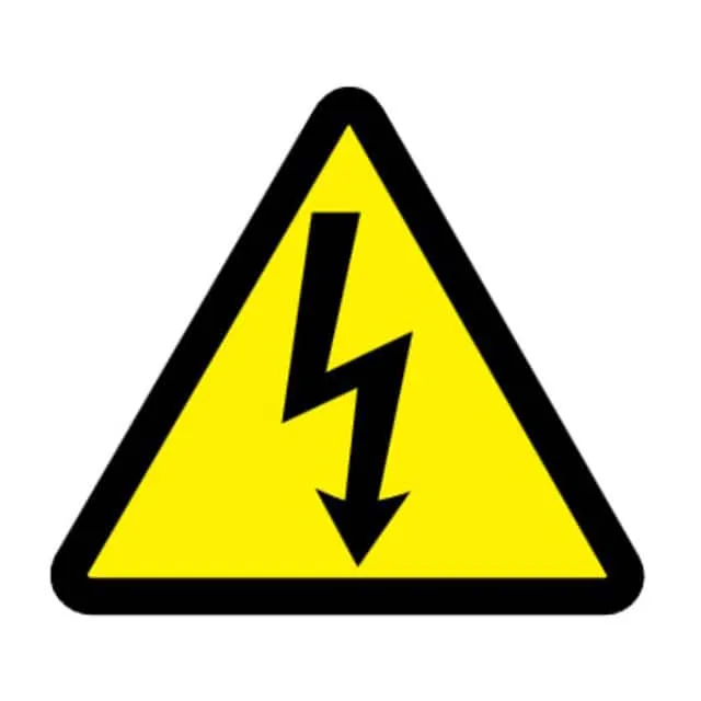 PLVS0202W3186 (LABEL ELEC WARN 3W BLK/YLW 10PK")