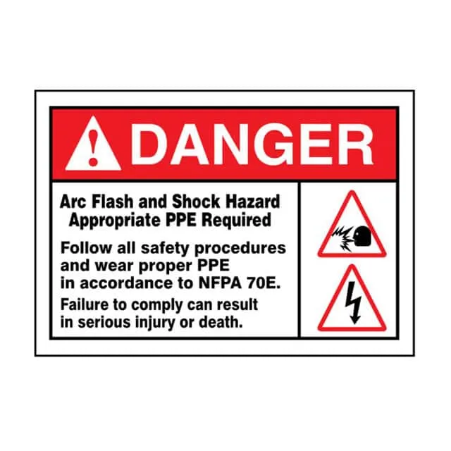 PLVS0305D7156 (LABEL ELECTL WRN 5X3.5" RD/BK/W")
