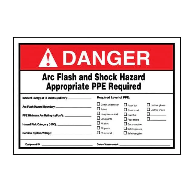 PLVS0305D7157 (LABEL ELECTL WRN 5X3.5" RD/BK/W")