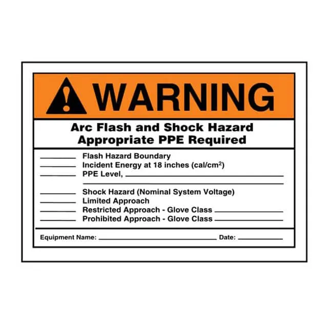PLVS0305W7160 (LABEL ELECTL WRN 5X3.5" OR/BK/W")