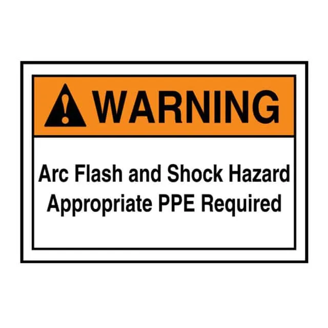 PLVS0305W7162 (LABEL ELECTL WRN 5X3.5" OR/BK/W")