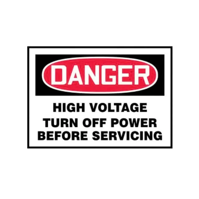 PLVS0507D7155 (SIGN ELECTRL WARN 7X5" RED/BK/W")