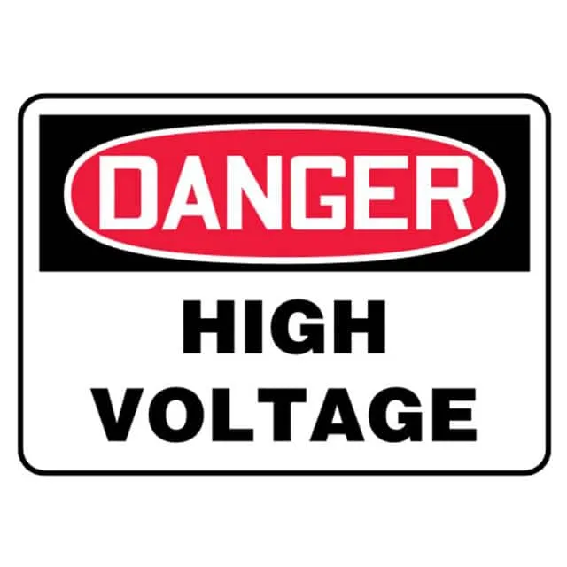 PLVS1014D7133 (SIGN ELECTRL WARN 14X10" R/BK/W")