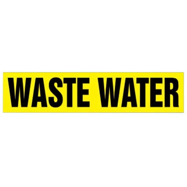 PPMA1629H (SS PIPE MRKR, WASTE WATER, YL, H)