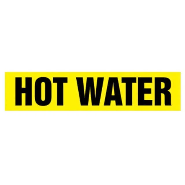 PPMR0013B (ROLL FRM PIPE MRKR HOT WATER,30F)