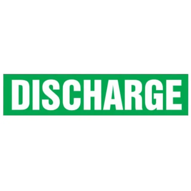 PPMS1165A (ST PIPE MRKR, DISCHARGE, GN, A,E)