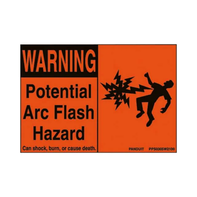 PPS0507W2100 (SIGN ELECTRL WARN 7X5" BLCK/OR")