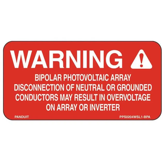 PPS0204WSL1-BPA (SOLAR, NON-REFLECTIVE LABEL, 2.0)