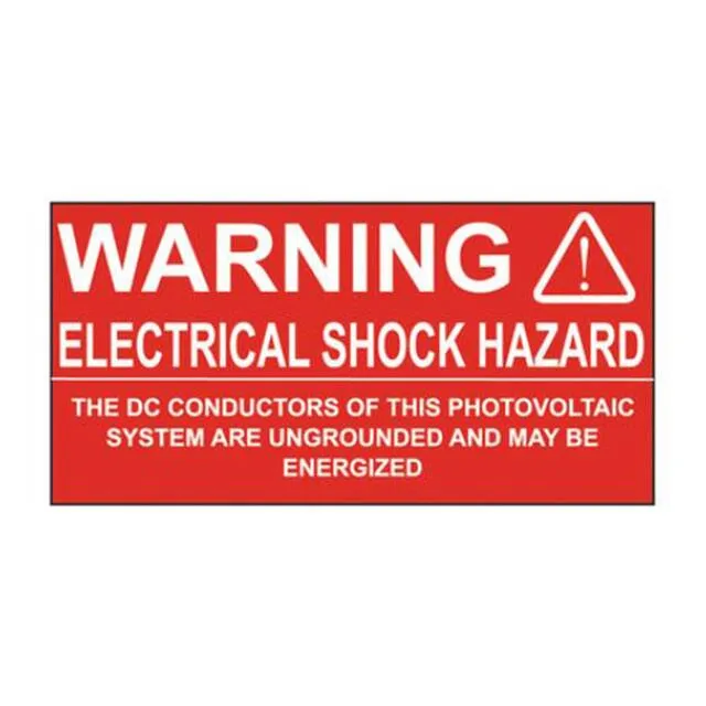 PPS0204WSL1-DCC (LABEL ELECTRL WARN 4X2" WHT/RED")