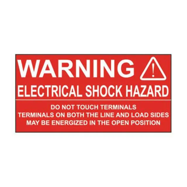 PPS0204WSL1-TER (LABEL ID RATINGS 4X2" WHITE/RED")