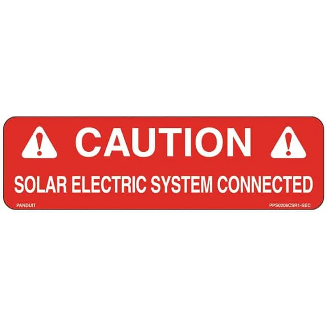 PPS0206CSR1-SEC (SOLAR LABEL, 1.75 H X 6.00" W (")