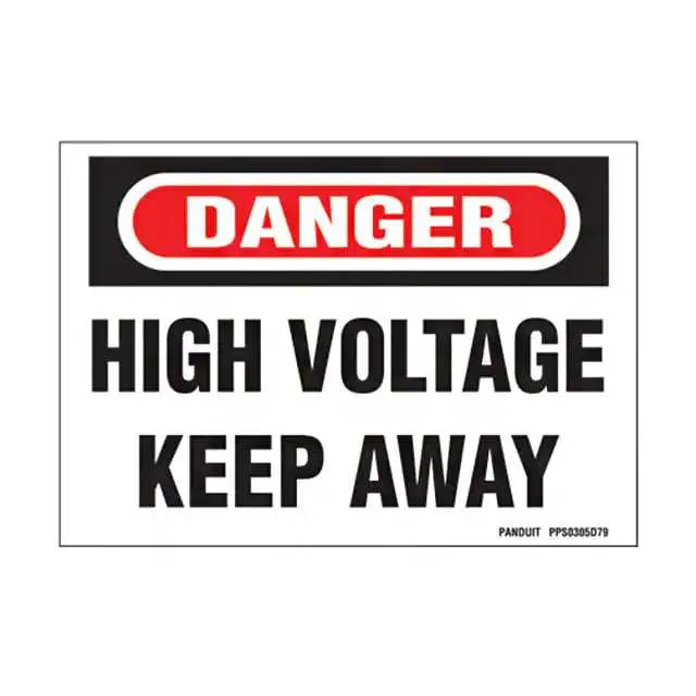 PPS0305D79 (SIGN ELECTRL WARN 5X3.5" BLK/WT")