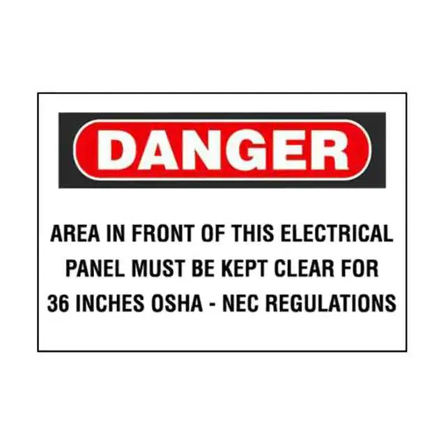 PPS0710D66 (SIGN ELECTRL WARN 10X7" BLK/RED")