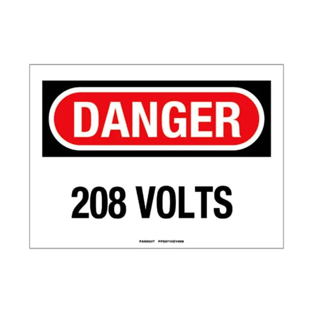PPS0710DV008 (SIGN ELECTRL WARN 10X7" BLK/RED")