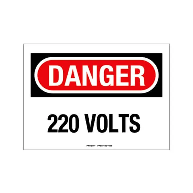 PPS0710DV009 (SIGN ELECTRL WARN 10X7" BLK/RED")
