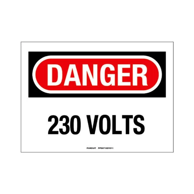 PPS0710DV011 (SIGN ELECTRL WARN 10X7" BLK/RED")