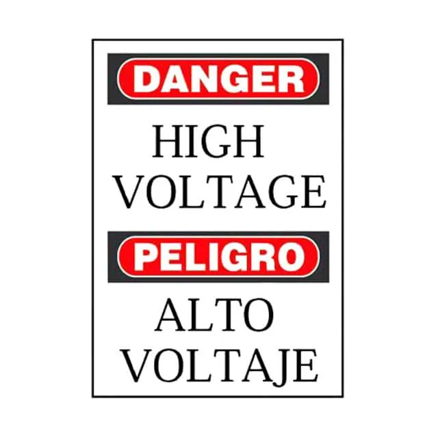 PPS1007D72SE (SIGN ELECTRL WARN 10X7" BLK/RD")