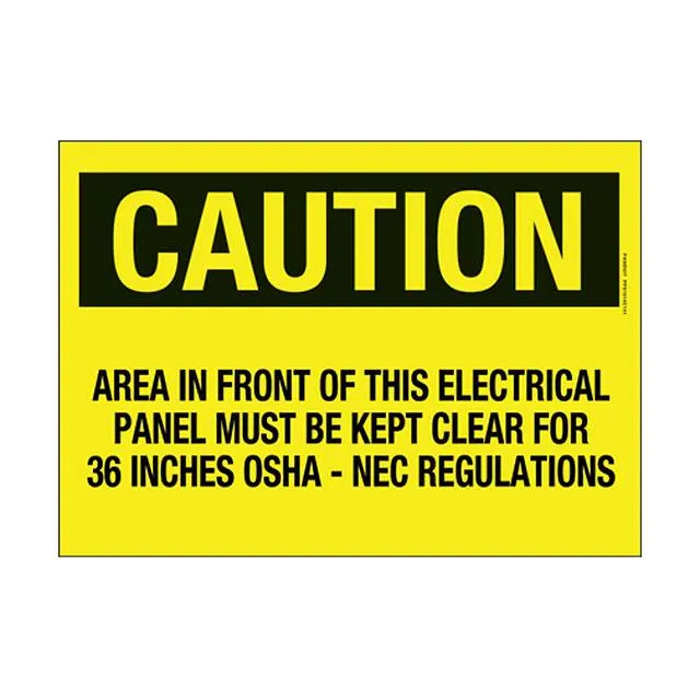 PPS1014C141 (SIGN ELECTRL WARN 14X10" BLK/YL")