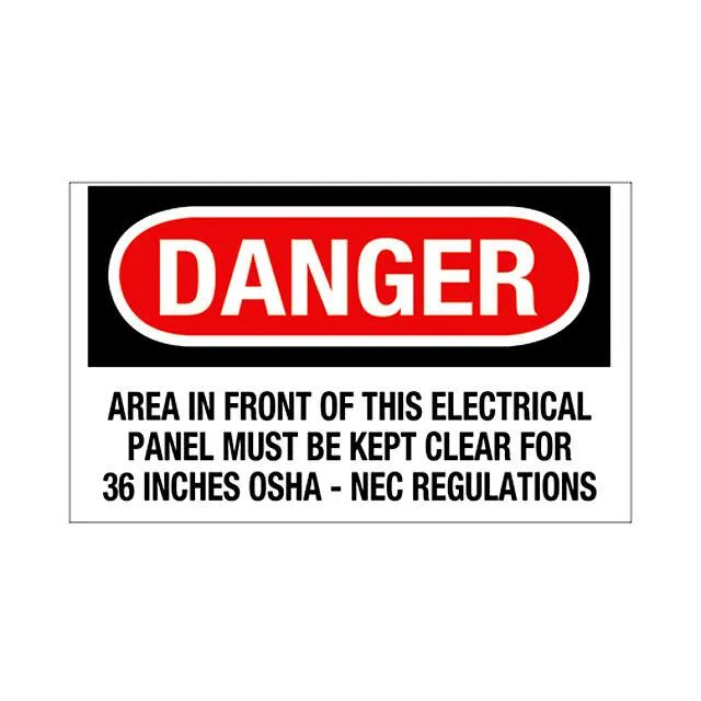 PPS1014D66 (SIGN ELECTRL WARN 14X10" BLK/RD")